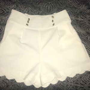 Cream/Off-White Shorts